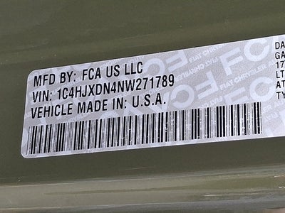 2022 Jeep Wrangler Unlimited Willys