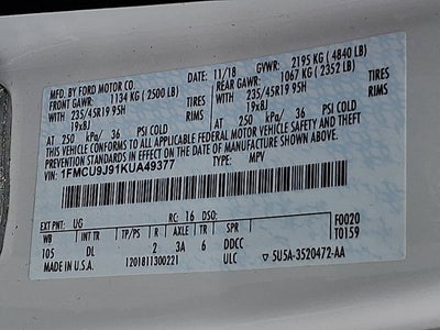 2019 Ford Escape Titanium