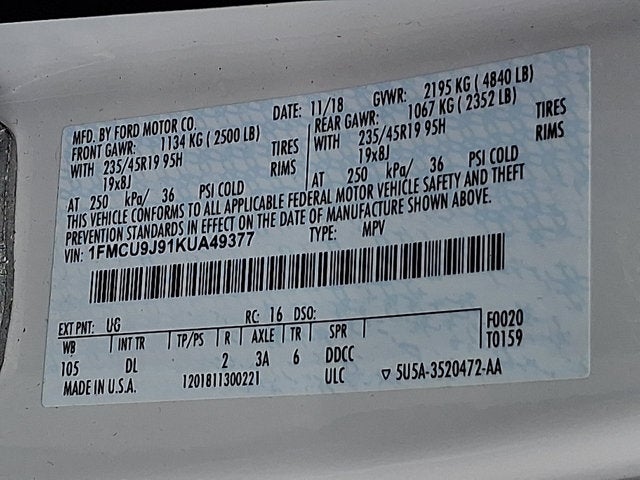 2019 Ford Escape Titanium