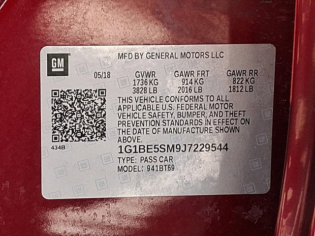 2018 Chevrolet Cruze LT