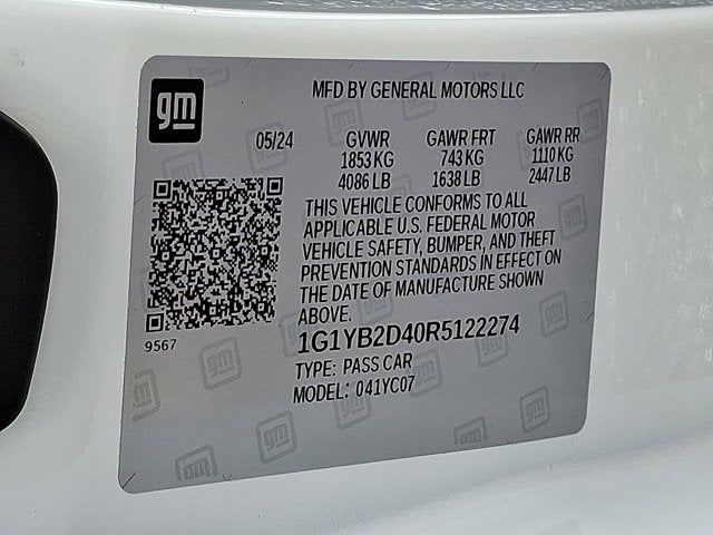 2024 Chevrolet Corvette 2LT