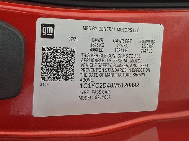 2021 Chevrolet Corvette 3LT