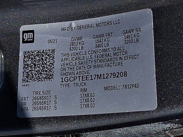 2021 Chevrolet Colorado 4WD ZR2