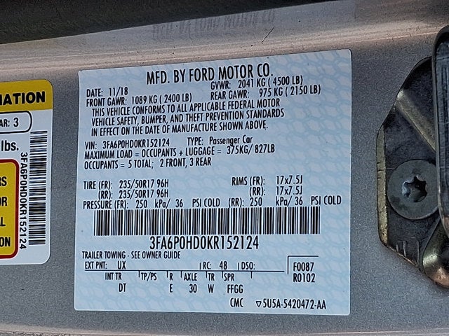 2019 Ford Fusion SE