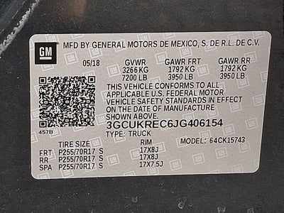 2018 Chevrolet Silverado 1500 LT