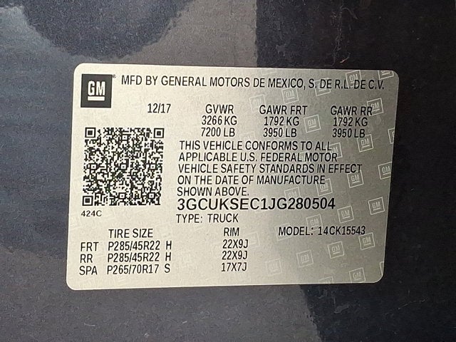 2018 Chevrolet Silverado 1500 LTZ