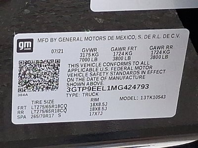 2021 GMC Sierra 1500 AT4