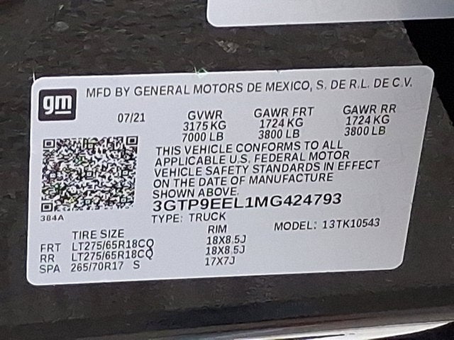 2021 GMC Sierra 1500 AT4