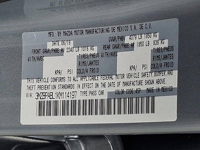 2019 Mazda Mazda3 Sedan Base