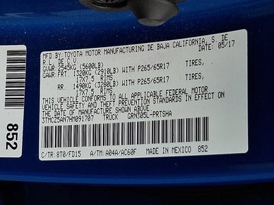 2017 Toyota Tacoma TRD Sport