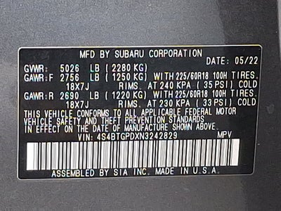 2022 Subaru Outback Touring XT