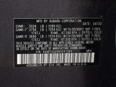 2022 Subaru Outback Wilderness