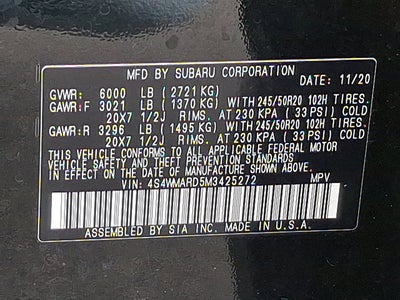 2021 Subaru Ascent Touring