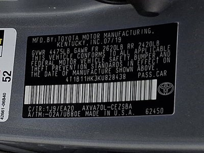 2019 Toyota Camry SE