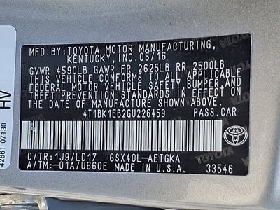 2016 Toyota Avalon XLE