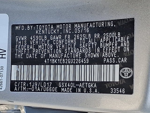 2016 Toyota Avalon XLE