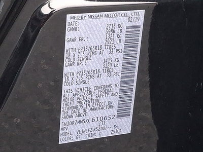 2019 Nissan Pathfinder SV