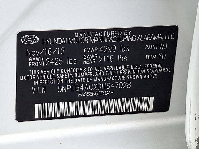 2013 Hyundai Sonata GLS PZEV