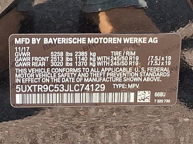2018 BMW X3 xDrive30i
