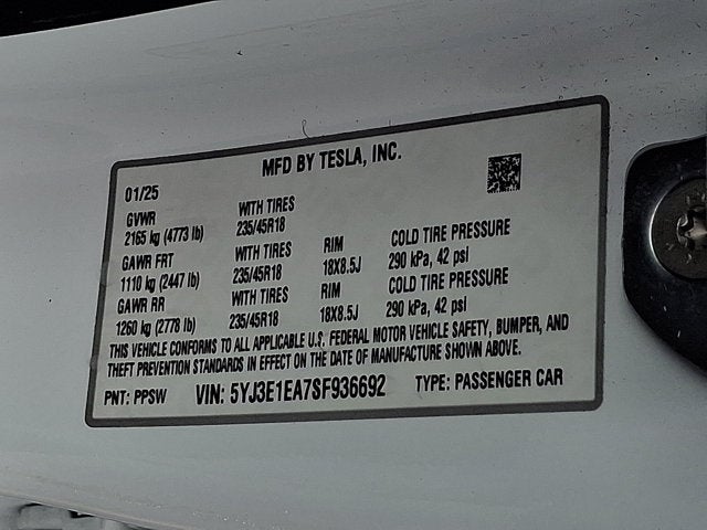 2025 Tesla Model 3 Long Range