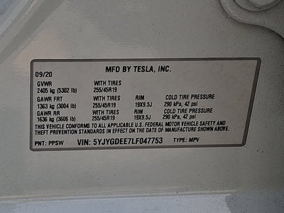 2020 Tesla Model Y Long Range