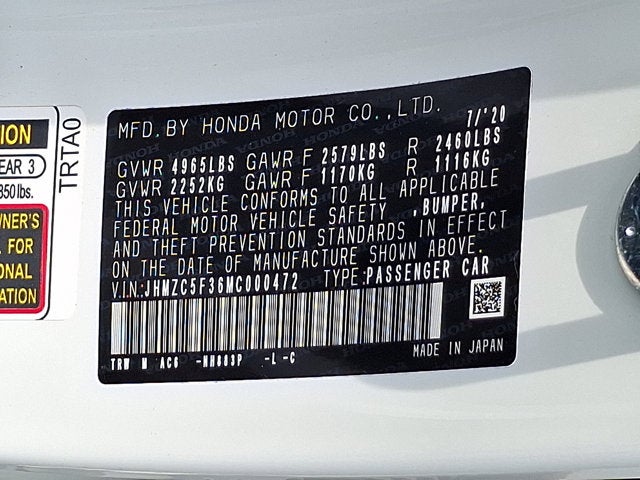 2021 Honda Clarity Plug-In Hybrid Touring
