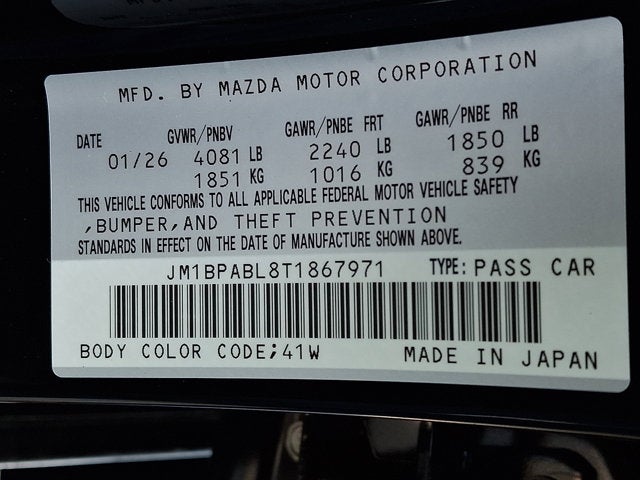 2026 Mazda Mazda3 Sedan 2.5 S Select Sport