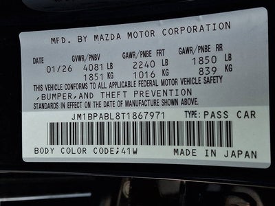 2026 Mazda Mazda3 Sedan 2.5 S Select Sport