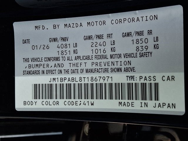 2026 Mazda Mazda3 Sedan 2.5 S Select Sport