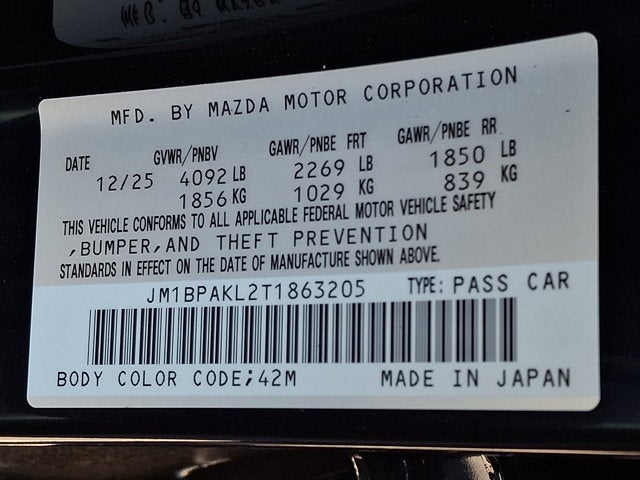2026 Mazda Mazda3 Hatchback 2.5 S Select Sport