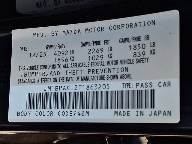 2026 Mazda Mazda3 Hatchback 2.5 S Select Sport