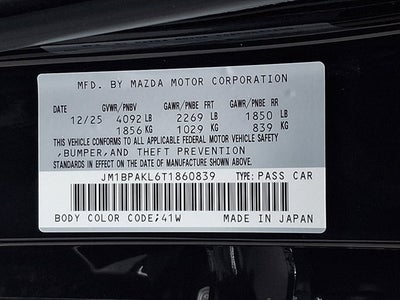 2026 Mazda Mazda3 Hatchback 2.5 S Select Sport