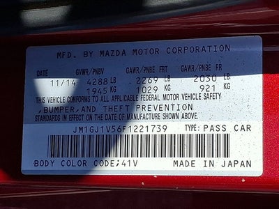 2015 Mazda Mazda6 i Touring