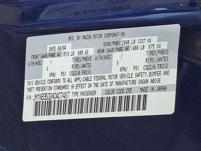 2004 Mazda Mazda MX-5 Miata LS