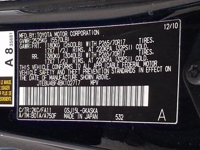 2011 Toyota FJ Cruiser Base