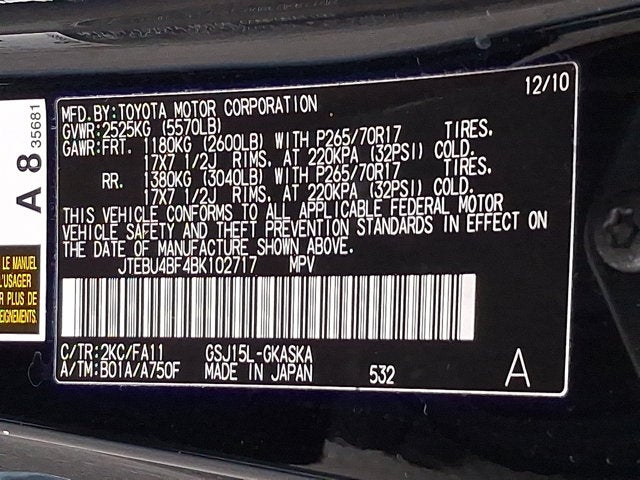 2011 Toyota FJ Cruiser Base