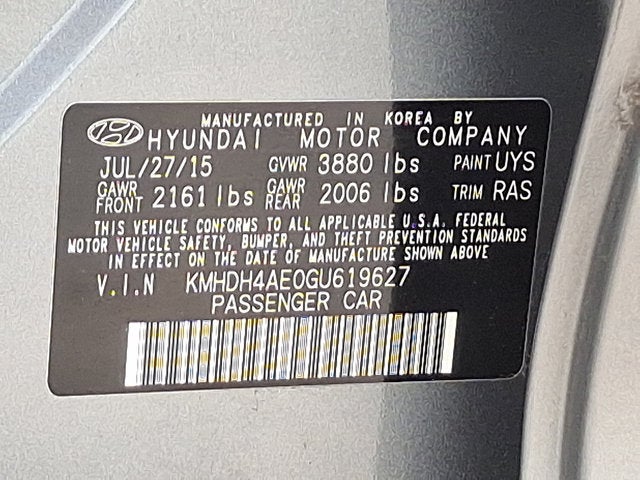 2016 Hyundai Elantra SE