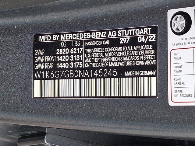 2022 Mercedes-Benz S-Class S 580