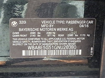 2016 BMW 3 Series 320i xDrive