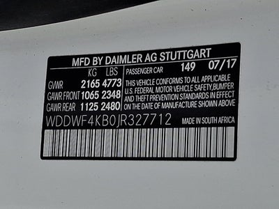 2018 Mercedes-Benz C-Class C 300