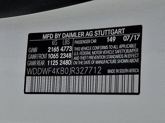 2018 Mercedes-Benz C-Class C 300