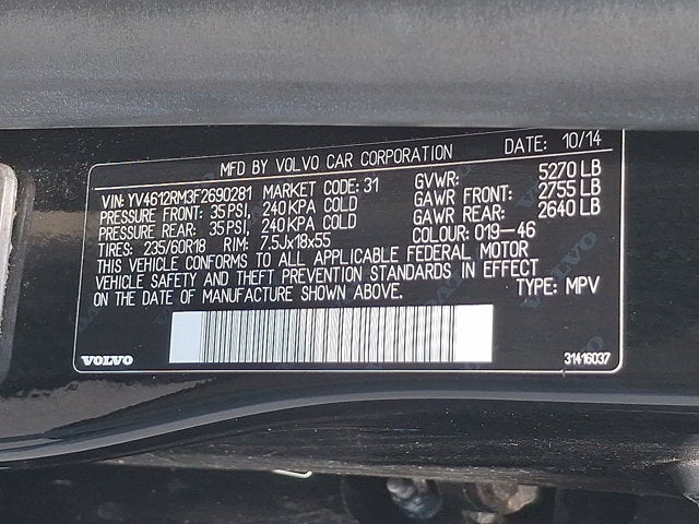 2015 Volvo XC60 T5 Platinum