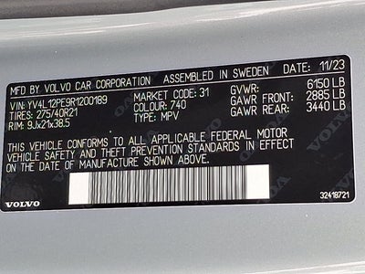 2024 Volvo XC90 Plus Bright Theme