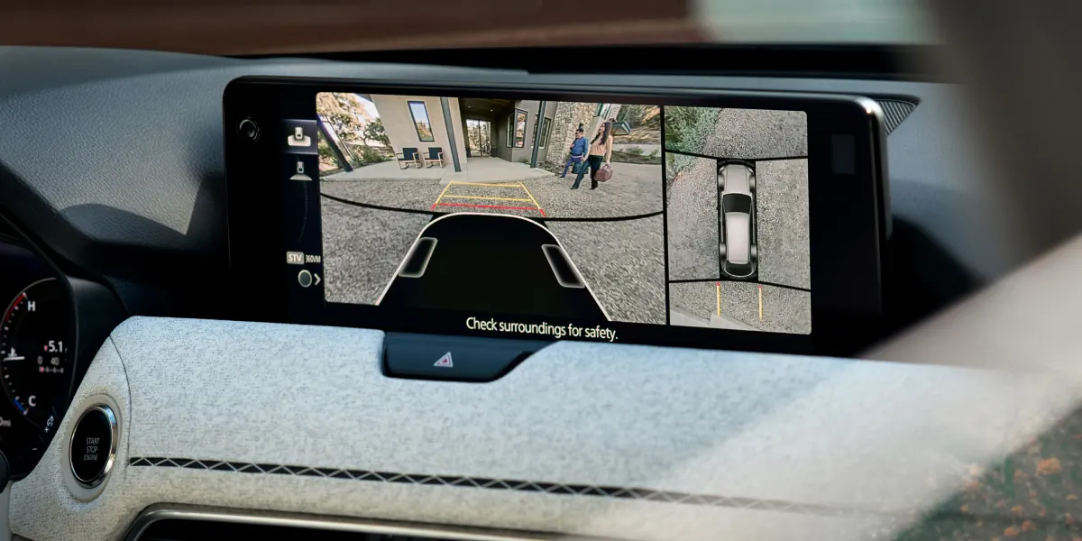 2027 Mazda CX-90 360° View Monitor on the center display | Scott Mazda in Allentown PA