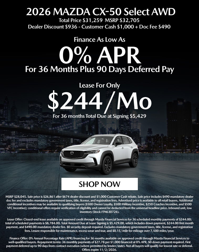 2026 MAZDA CX-50 Select AWD