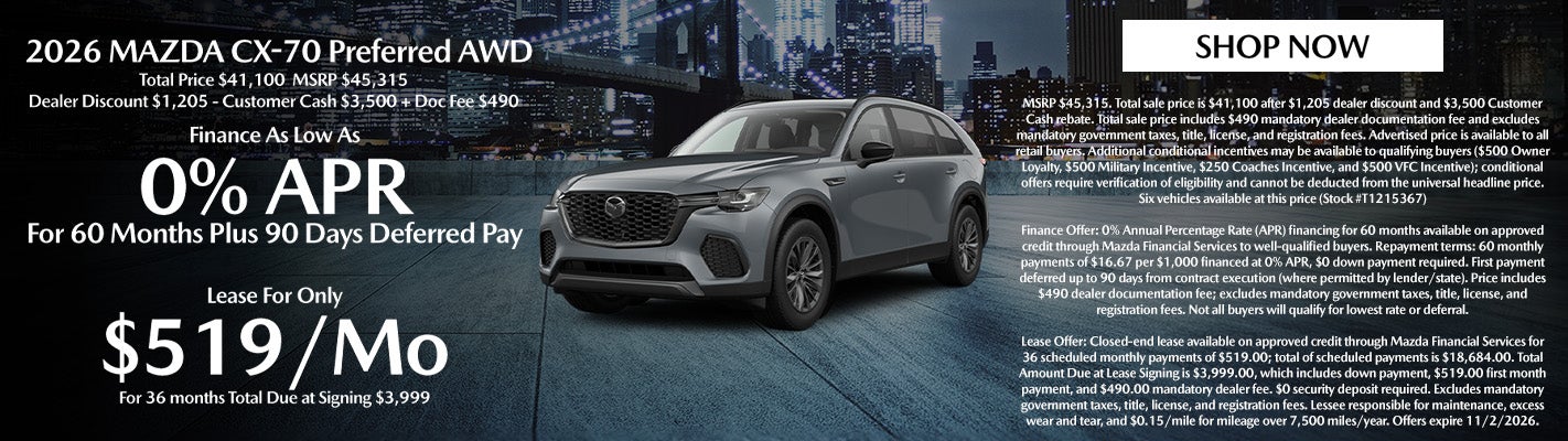 2026 MAZDA CX-70 Preferred AWD