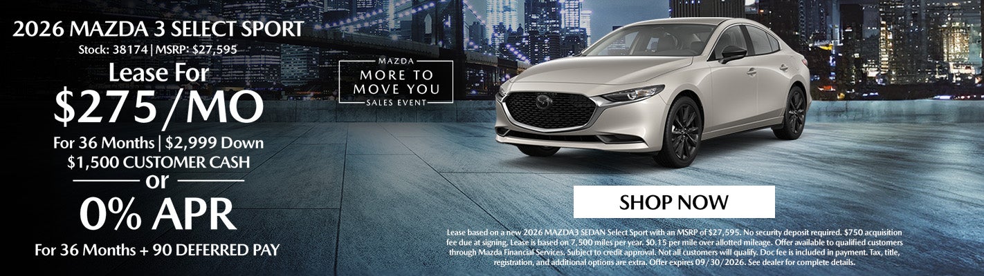Mazda3 2.5 S Select Sport Offer