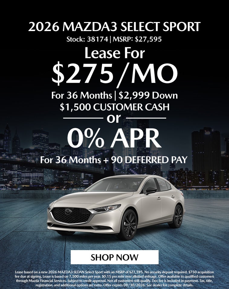 Mazda3 2.5 S Select Sport Offer