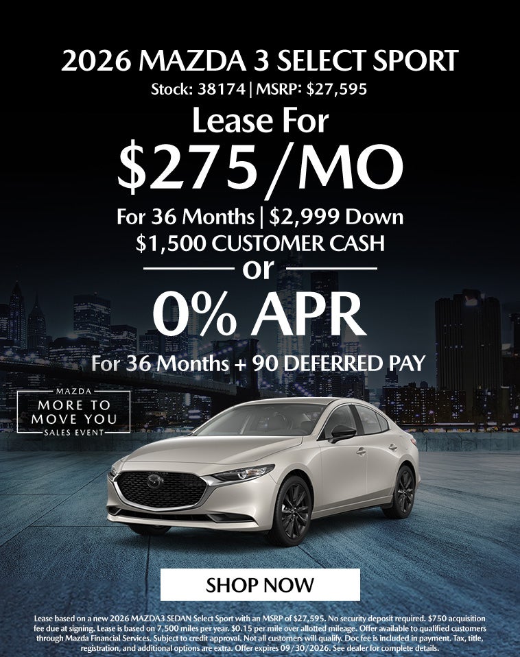 Mazda3 2.5 S Select Sport Offer